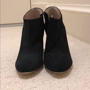 kate spade Shoes - Kate Spade Suede Booties with Gold Trim kate spade Shoes - Kate Spade Suede Booties with Gold Trim